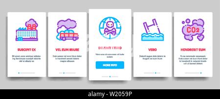 Pollution of Nature Vector Onboarding Stock Vector