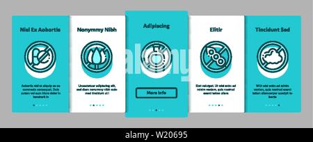 Allergen Free Products Vector Onboarding Stock Vector