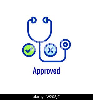 Patient Satisfaction Icon - patient experience imagery and rating idea Stock Vector