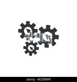 Website clicks icon ; pointer icon - unscrupulously acquiring website clicks Stock Vector