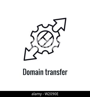 Website Data Transfer Icon - arrow imagery of transfer Stock Vector