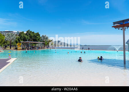 Esplanade Lagoon, Cairns, Queensland, Australia Stock Photo