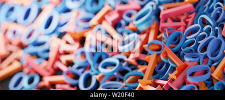 Infinite abstract numbers, original 3d rendering illustration, technology concepts Stock Photo