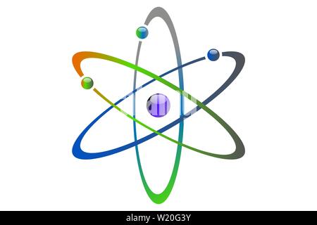 Atom icon vector , atom symbols. Vector illustration Stock Vector