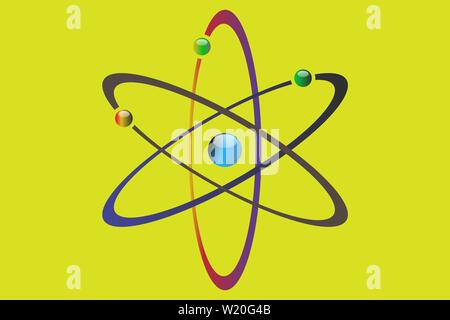 Atom icon vector , atom symbols. Vector illustration Stock Vector