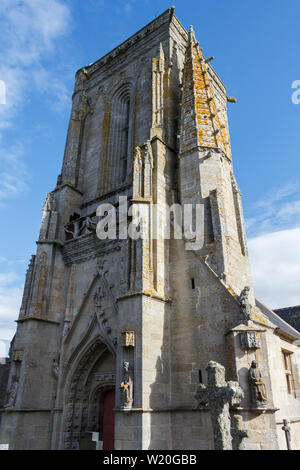 Outdoors of Saint Tugen chapel in Primelin Stock Photo