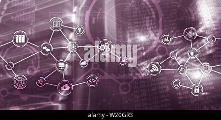 Futuristic in Industry business virtual diagram. Buying Communication concept. Stock Photo