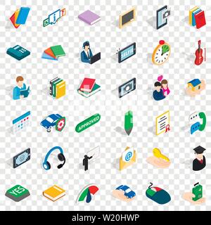Selfie icons set, isometric style Stock Vector