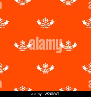 Molecule pattern vector orange Stock Vector