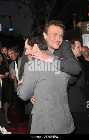 LOS ANGELES, CA. March 17, 2009: Jason Segel (left) & Paul Rudd at the Los Angeles premiere of their new movie 'I Love You, Man' at the Mann's Village Theatre, Westwood. © 2009 Paul Smith / Featureflash Stock Photo