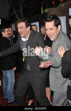 LOS ANGELES, CA. March 17, 2009: Jason Segel (left) & Paul Rudd at the Los Angeles premiere of their new movie 'I Love You, Man' at the Mann's Village Theatre, Westwood. © 2009 Paul Smith / Featureflash Stock Photo