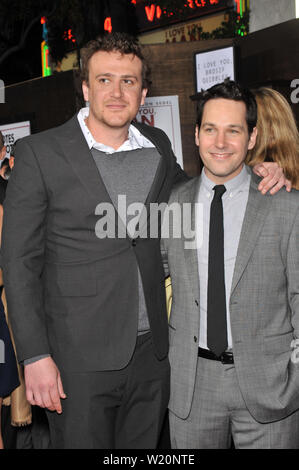 LOS ANGELES, CA. March 17, 2009: Jason Segel (left) & Paul Rudd at the Los Angeles premiere of their new movie 'I Love You, Man' at the Mann's Village Theatre, Westwood. © 2009 Paul Smith / Featureflash Stock Photo