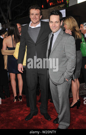 LOS ANGELES, CA. March 17, 2009: Jason Segel (left) & Paul Rudd at the Los Angeles premiere of their new movie 'I Love You, Man' at the Mann's Village Theatre, Westwood. © 2009 Paul Smith / Featureflash Stock Photo