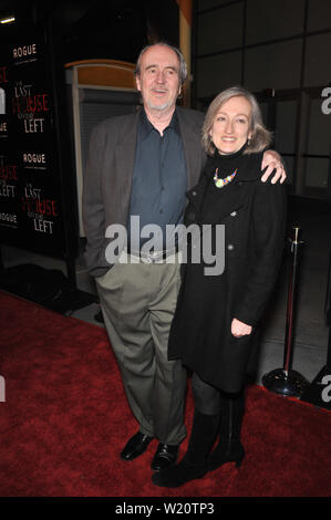 LOS ANGELES, CA. March 10, 2009: Wes Craven & wife Iya Craven at the world premiere of 'The Last House on the Left' at the Arclight Theatre, Hollywood. © 2009 Paul Smith / Featureflash Stock Photo