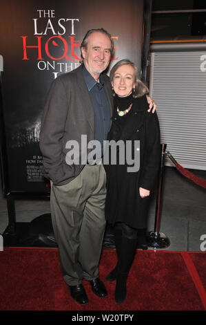 LOS ANGELES, CA. March 10, 2009: Wes Craven & wife Iya Craven at the world premiere of 'The Last House on the Left' at the Arclight Theatre, Hollywood. © 2009 Paul Smith / Featureflash Stock Photo