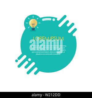 Infographic template with lightbulb idea. Vector illustration Stock Vector