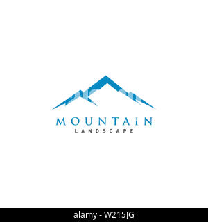 Mountain or hill or Peak logo design vector Stock Photo