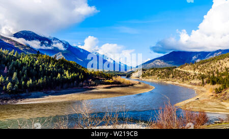 The confluence of the migty rivers of the Thompson River and the Fraser Rivers at the town of Lytton, British Columbia, Canada
