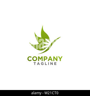 Leaf Logo design green color. Fresh life, nature symbol or sign. For  cosmetics or health, spa brand Stock Photo - Alamy