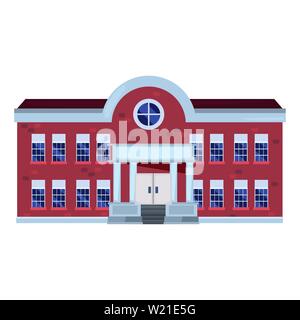 building college back to school flat design vector illustration Stock Vector