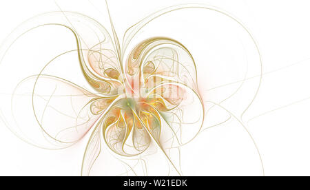 Fractal fantasy and artistic flower. Beautiful shiny futuristic background. Beautiful shin bloom. An abstract computer generated modern fractal design Stock Photo