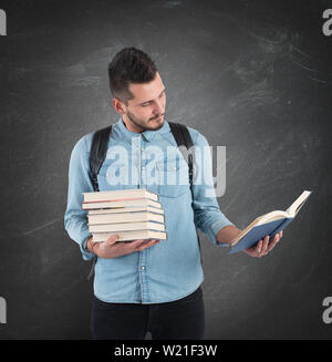 Student reads Stock Photo