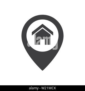 Home point location sign. House map pointer icon Stock Vector