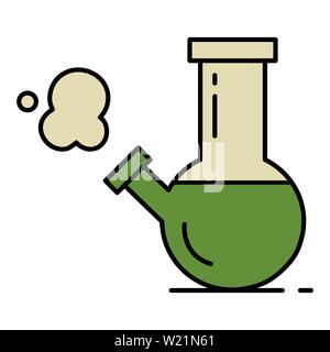 Bong for smoking. Isolated vector illustration on white background. Stock Vector