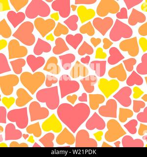 Vector seamless pattern with hearts. Can be used for wallpaper, pattern fills, web page background,surface textures. Stock Vector
