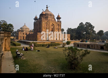 Mausoleum of Nisar begum ( daughter of the Mughal emperor Jahangir) + mausoleum of Khusro ( son of Jahangir) ( India) Stock Photo