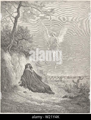 Gustave Doré - Elijah Is Nourished An Angel Stock Photo