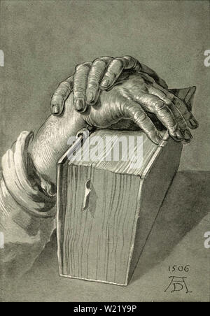 Albrecht Dürer - Hand Study With Bible 1506 Stock Photo