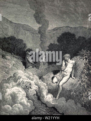 Gustave Doré - Cain Abel Offering Their Sacrifices Stock Photo