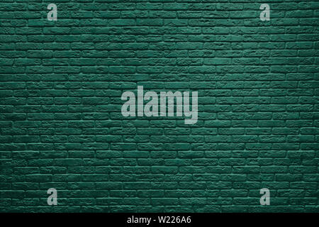 Green brick wall background. Stock Photo