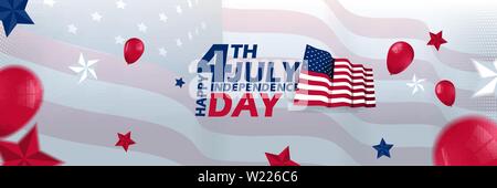 4th july happy independence day Vector Template Design Stock Vector