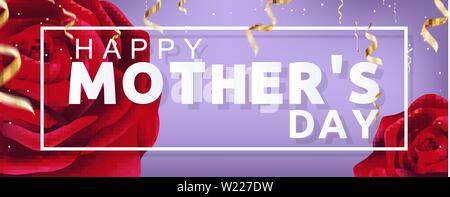 Beautiful Happy Mothers Day Vector Background Illustration Stock Vector