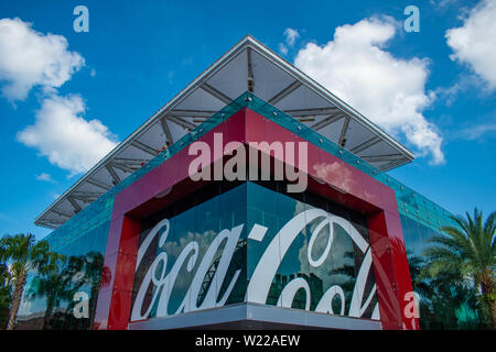 Orlando, Florida. June 15, 2019. Top view of Coca Cola store in Disney Springs at Lake Buena Vista 74 Stock Photo