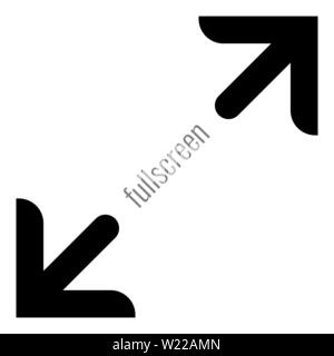 Modern and solid full screen icon for your design. Vector illustration. Stock Vector