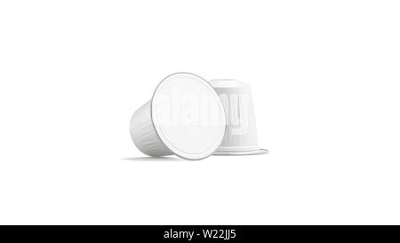 Blank White Coffee Capsule Box Mock Up Isolated Side View 3d Rendering Empty Sealed Coffe Pod Mockup For Vending Machine Clear Disposable Vacuum Stock Photo Alamy