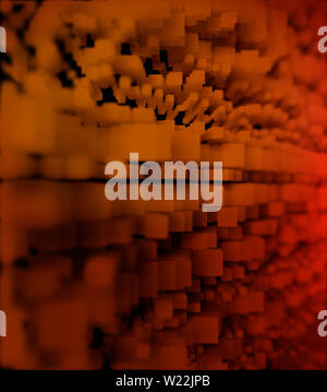 Simple fantasy background, dark geometric texture of an orange color with polygons. Print. Abstraction with bulges. Stock Photo