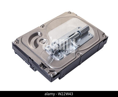 computer hard drive on white isolated background Stock Photo