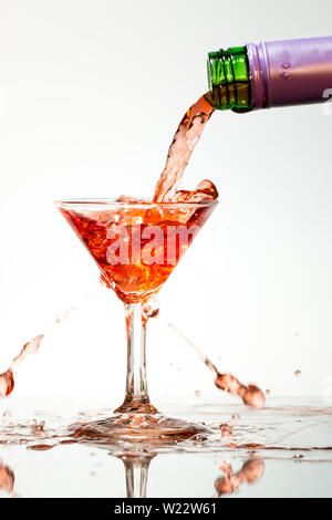 Empty wine glass. isolated on a white background Stock Photo