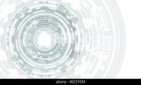 HUD abstract circle structure Futuristic user interface. Science background. Hi-tech abstract background. Futuristic technology concept. Stock Vector