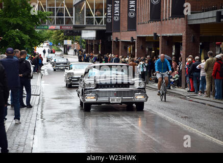 American cars cruising in Västerås during Summer Meet - one of the biggest carshows in Europe Stock Photo