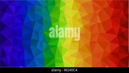 rainbow colors abstract low poly background Stock Vector