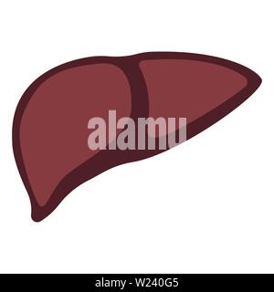 Liver icon in trendy flat style isolated on white background. Symbol for your web site design, logo, app, UI. Vector illustration, EPS Stock Vector