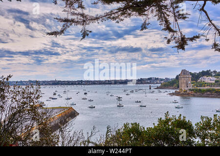 Image of St Servan bay with Dinard in the distance Stock Photo