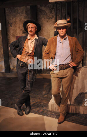 LOS ANGELES, CA. July 21, 2009: Robert Redford & Paul Newman waxwork figure - grand opening of Madame Tussauds Hollywood. The new $55 million attraction is the first ever Madame Tussauds in the world to be built from the ground up. It is located on Hollywood Boulevard immediately next to the world-famous Grauman's Chinese Theatre. © 2009 Paul Smith / Featureflash Stock Photo