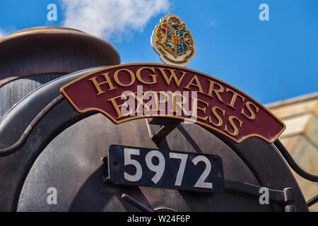 Hogsmeade. Hogwarts Express. The Wizarding World of Harry Potter. Universal Studios Stock Photo