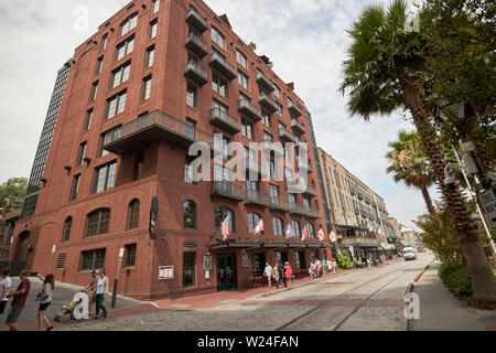 The bohemian hotel on river street in the historic downtown riverside area of savannah georgia usa Stock Photo